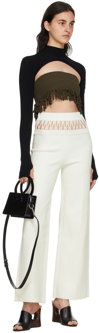 Панталони Dion Lee Dion Lee Fishnet Tailored Trousers Бяло | C7059S22, 3