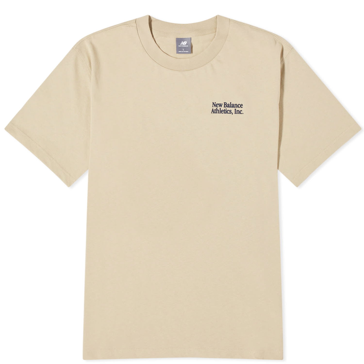 Тениска New Balance Men's NB Athletics Flocked Relaxed Tee Stoneware Бежово | MT41588-SOT, 0