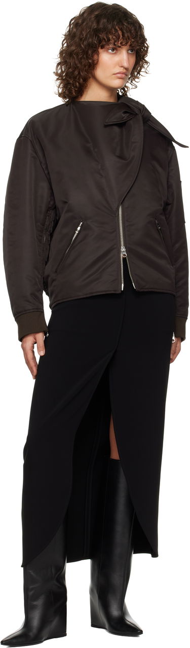 Яке бомбър Courrèges Courrèges Bow Collar Bomber Jacket Черно | 424CBL218NY0020, 3