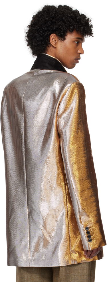 Яке Dries Van Noten Dries Van Noten Metallic Double-Breasted Blazer Металик | 251-020409-1091, 2