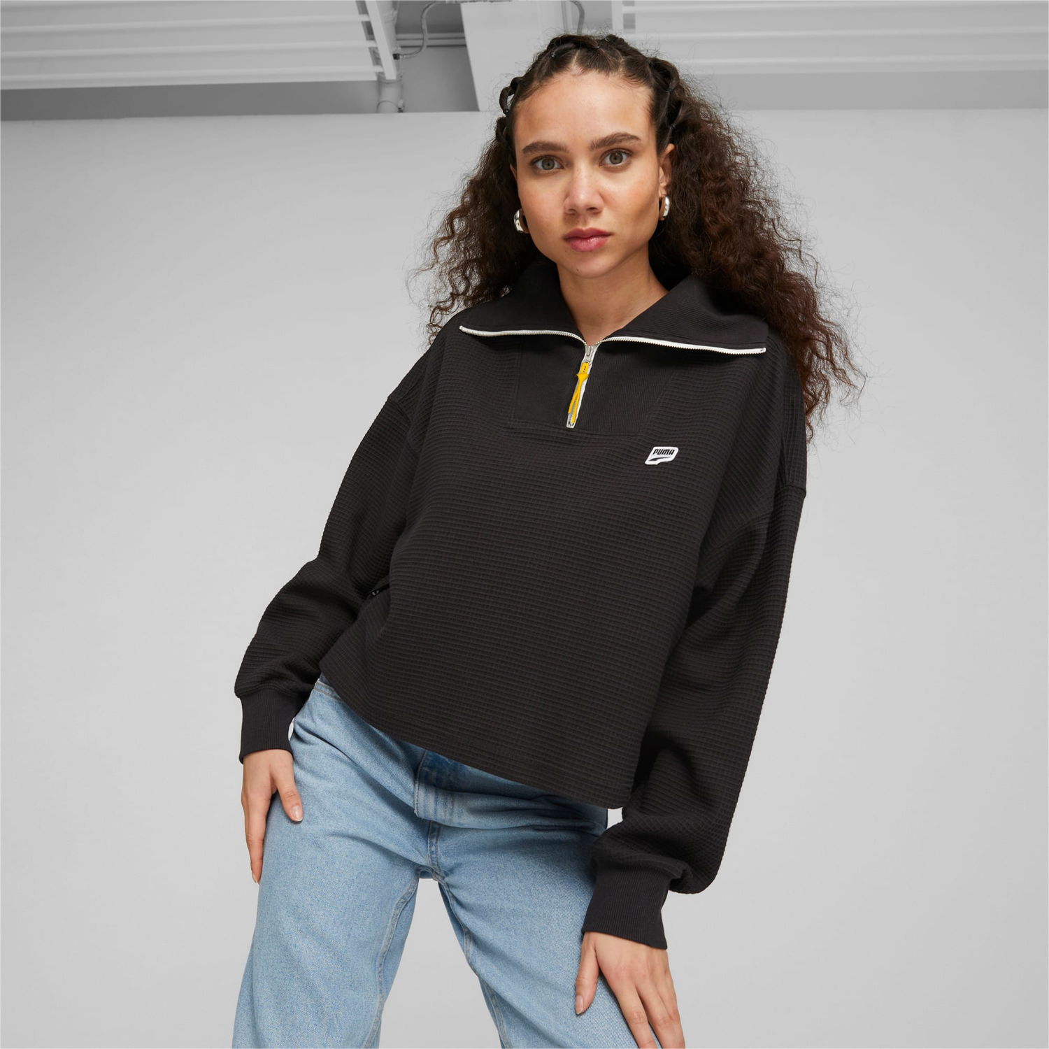 Суитчър Puma DOWNTOWN Sweatshirt Черно | 621458_01, 1