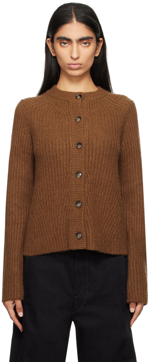 Пуловер Loulou de Saison Loulou de Saison Emin Knit Cardigan Кафяво | EMIN, 0
