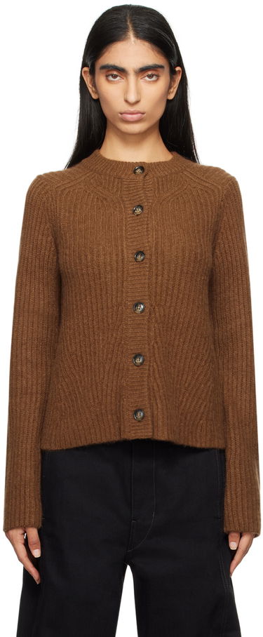 Пуловер Loulou de Saison Loulou de Saison Emin Knit Cardigan Кафяво | EMIN, 0