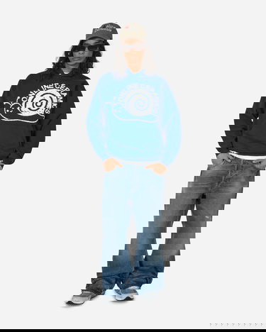 Суитчър Online Ceramics Snail Logo Hoodie Blue Синьо | SNAILHOODIE BLUE, 4