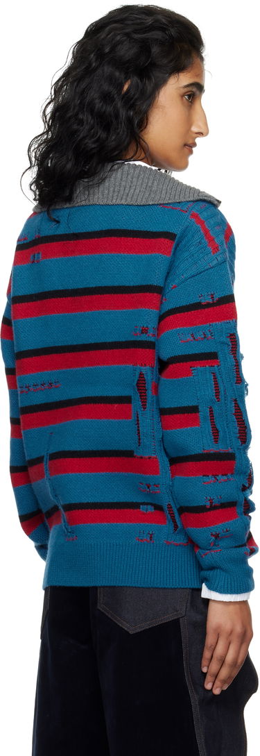 Пуловер Andersson Bell Andersson Bell Stripe Jacquard Half Zip-Up Sweater Синьо | atb1331m, 2