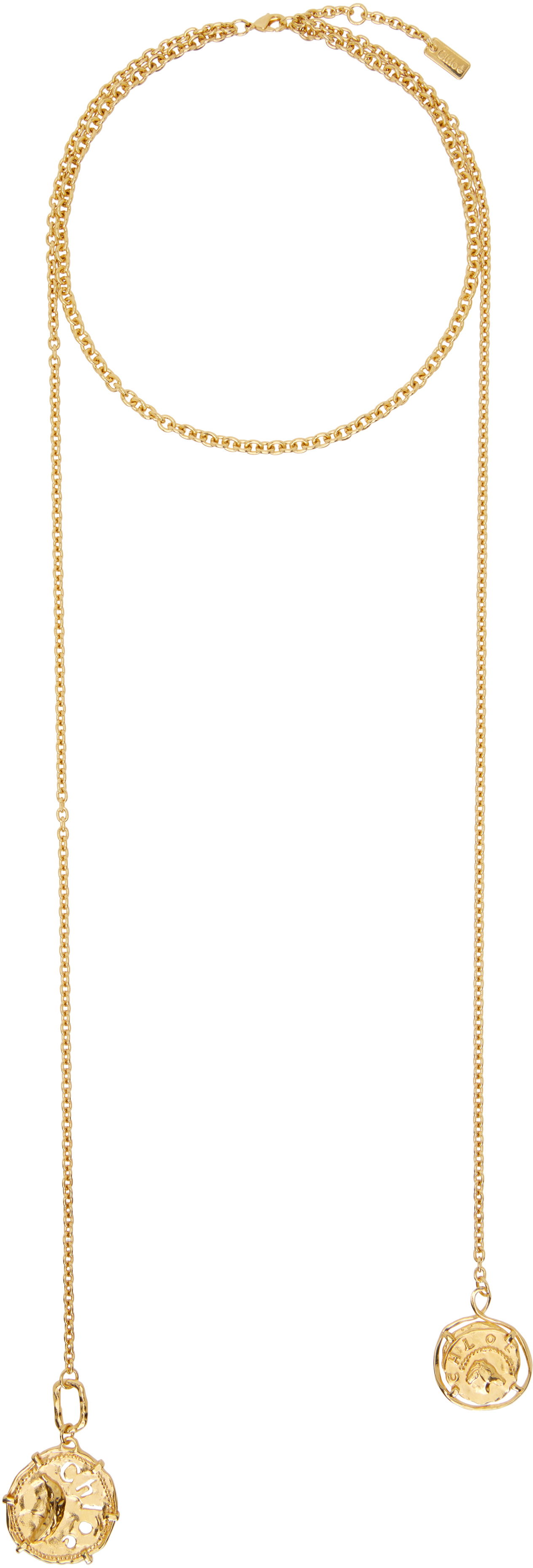 Колие CHLOÉ 'The Chloé Medals' Layered Pendant Necklace Жълто | CH26SJN08CB7, 0