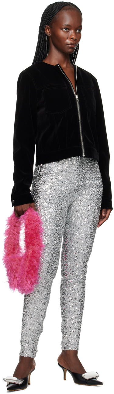 Клинове We11done We11done Sequined Leggings Металик | WD-LE3-23-246-W-SV, 3