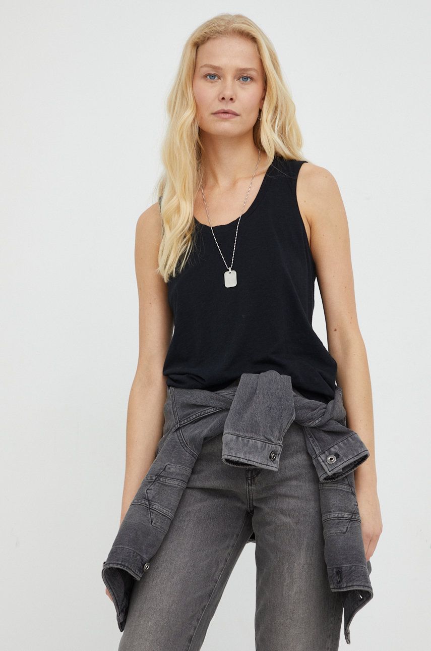 Потник American Vintage American Vintage Tank Top Черно | JAC47H22, 0