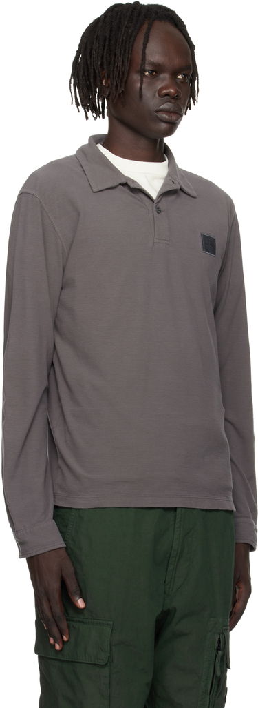 Поло тениска Stone Island Stone Island Long Sleeve Cotton Jersey Polo Сиво | K2S15 2200011 S0F11, 1