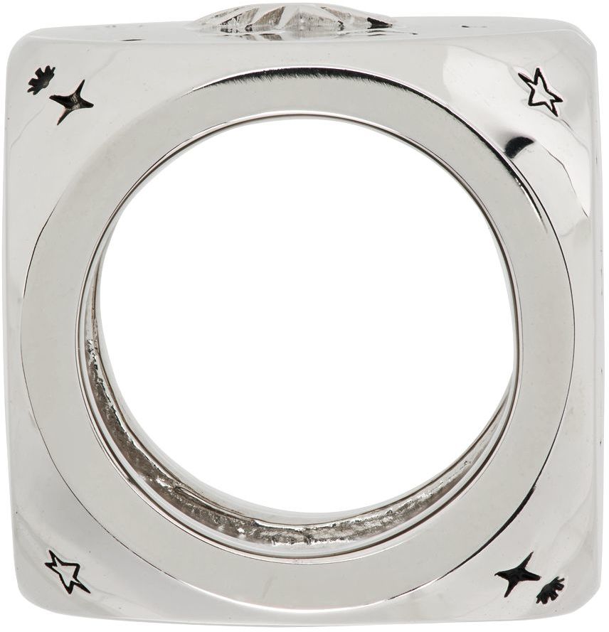 Пръстен We11done We11done Logo & Graphic Ring Металик | WD-AJ1-22-716-U-SV, 1
