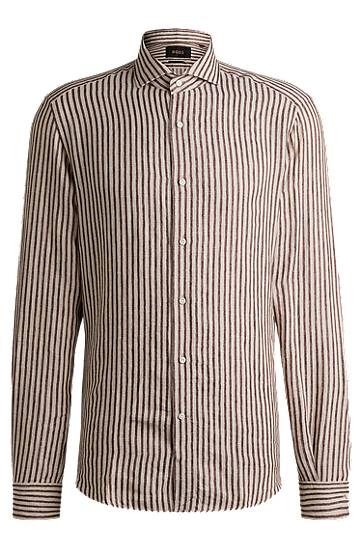 Regular-Fit Striped Linen Shirt