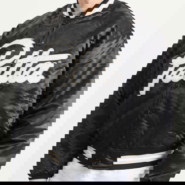 Яке бомбър Patta Patta Script Logo Satin Varsity Jacket, Size Small Черно | POC-AW25-5000-348-0016-001, 5
