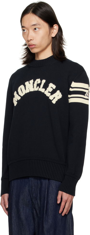 Пуловер Moncler Crewneck Sweater with Logo Черно | K20919C00009M1367, 3