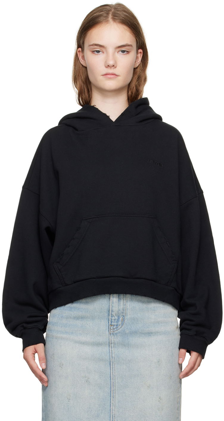 Суитчър We11done Layered Hoodie Черно | WD-TH2-24-835-U-BK, 0