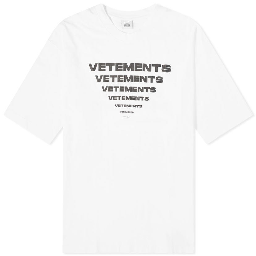 Тениска VETEMENTS Pyramid Logo T-Shirt Бяло | UE64TR140W