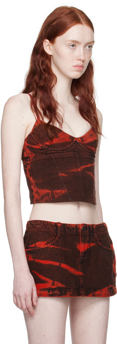 Пола Miaou Miaou Kiko Denim Tank Top Червено | 7075RWDRED, 1