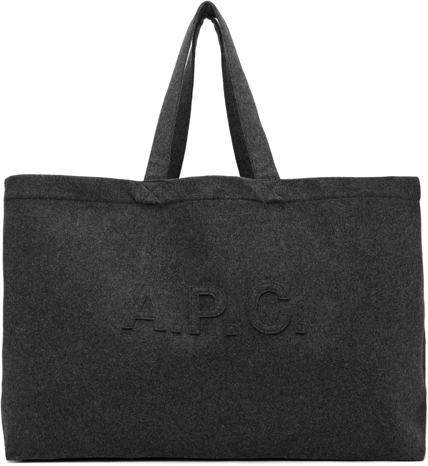 Голяма пазарска чанта A.P.C. Trapèze Shopping Tote Сиво | WVBEK-M67050, 0