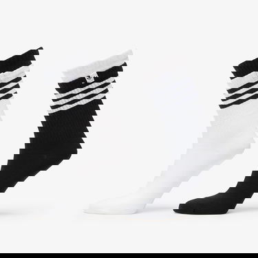 Чорапи adidas Originals 3 Stripes 2 Layer Crew Socks 2-Pack Black/ White Металик | JC8874, 0