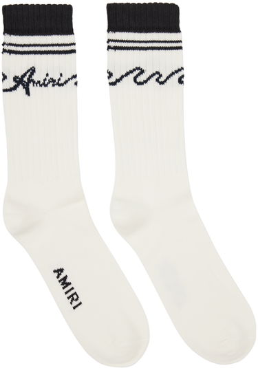Чорапи AMIRI White & Black '' Wave Socks Бяло | AMACSK1010, 0