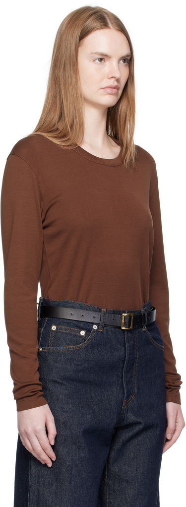 Тениска LEMAIRE Rib Long Sleeve T-shirt Кафяво | TO1441 LJ1016, 1