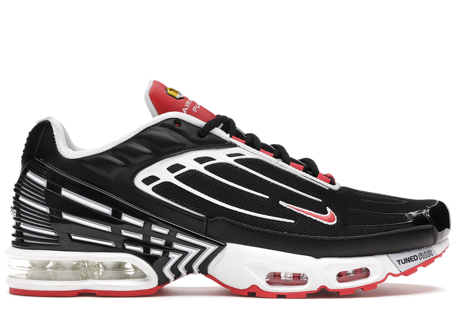 Кецове и обувки Nike Air Max Plus 3 Black White Track Red Черно | CJ0601-001, 0