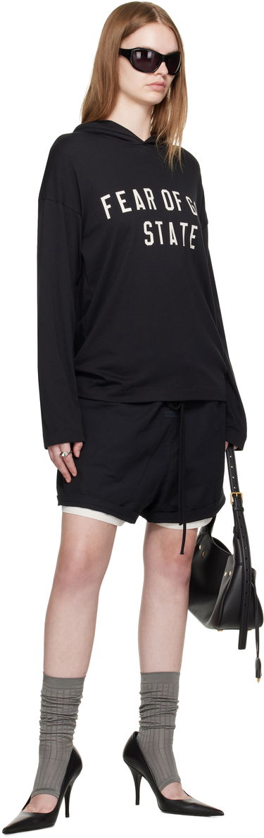 Суитчър Fear of God Fear of God ESSENTIALS Long Sleeve Hoodie Черно | 125SP257170FW, 3