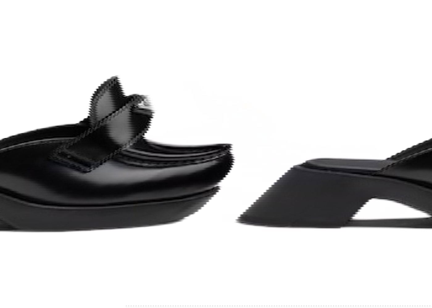 Кецове и обувки Prada 40mm Mule Black Brushed Leather Черно | 1D652M_ULS_F0002_F_040, 0