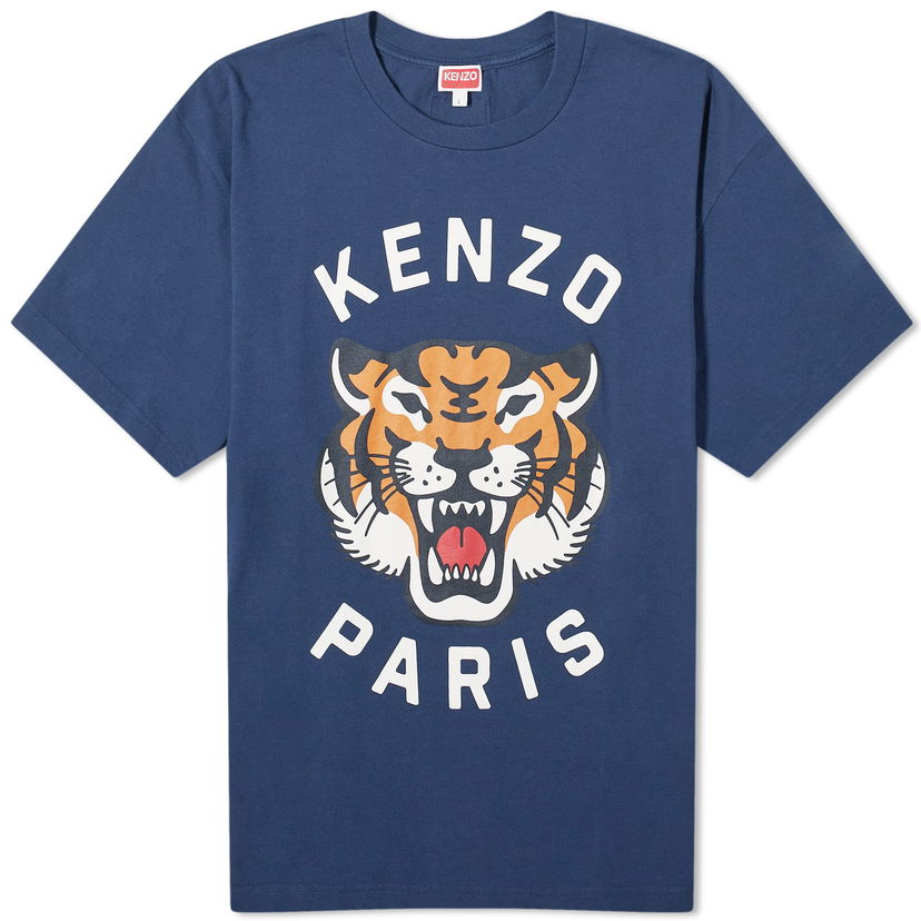 Тениска KENZO Lucky Tiger Oversized Tee Тъмно синьо | FE58TS0064SG-77