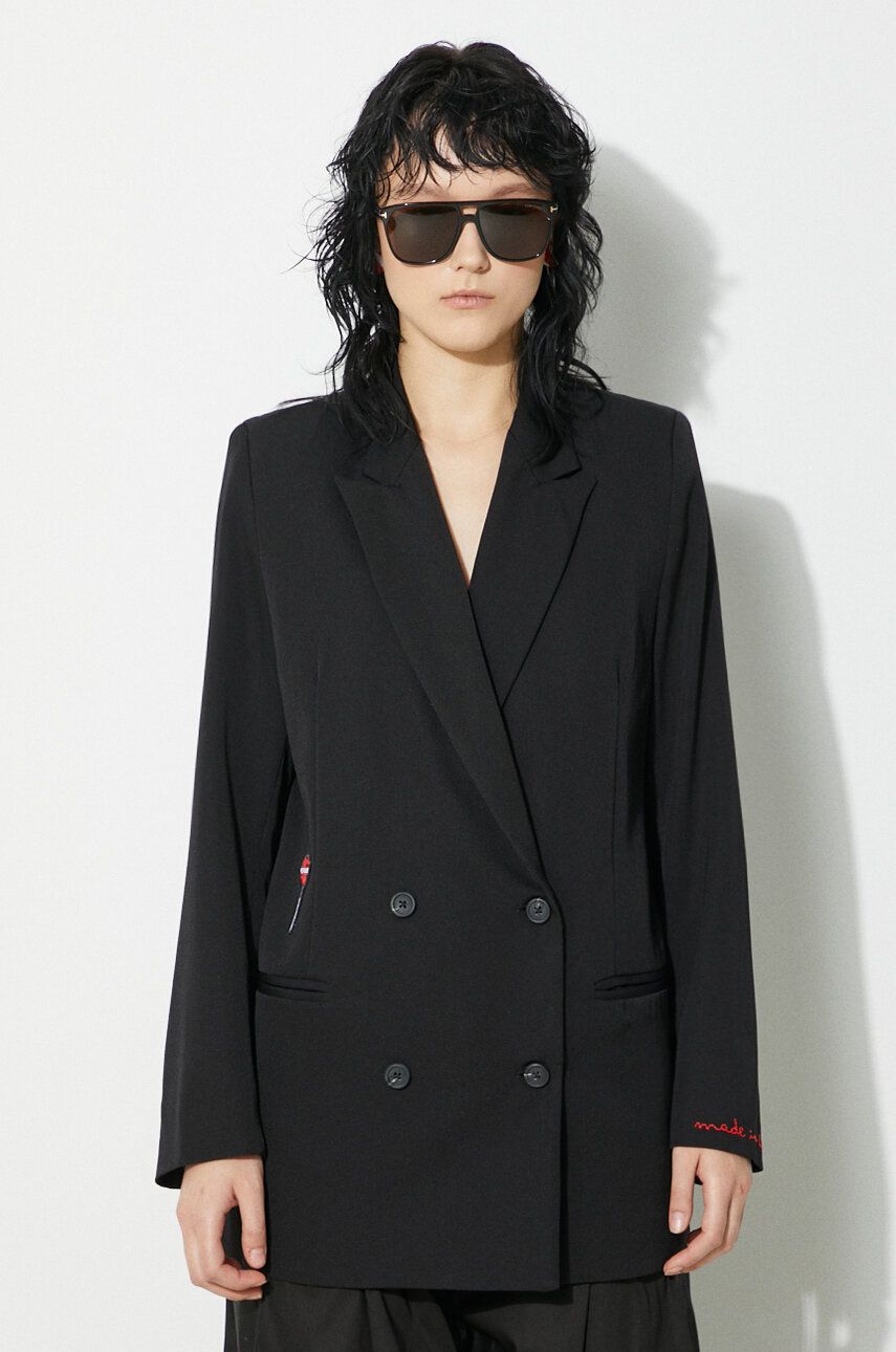 Палта Fiorucci Fiorucci Double-Breasted Blazer Черно | W01FPBDO044KN03BK01, 0