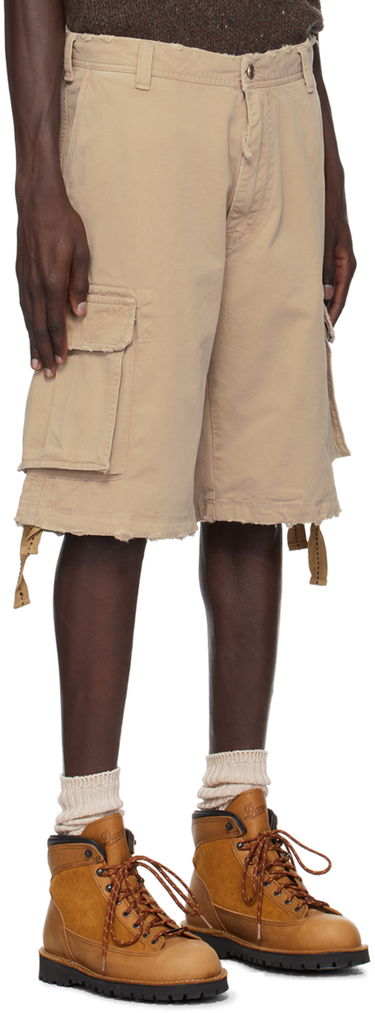 Къси панталони ERL Classic Distressed Cotton Cargo Shorts Бежово | ERL09P005, 3