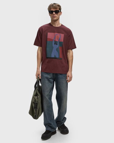 Тениска By Parra Protect the Sun Graphic T-Shirt Бургунди | 54401, 1
