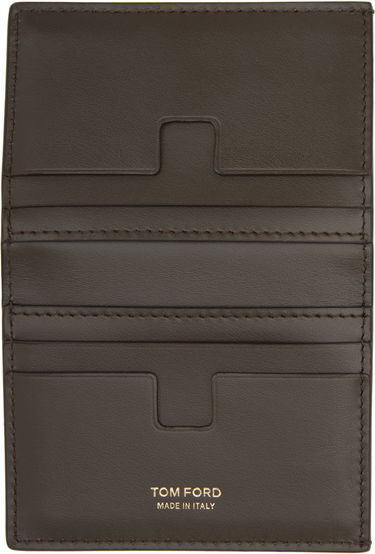 Портфейл Tom Ford Tom Ford Nubuck Camo Folding Card Holder Кафяво | Y0279-ICL113G, 2