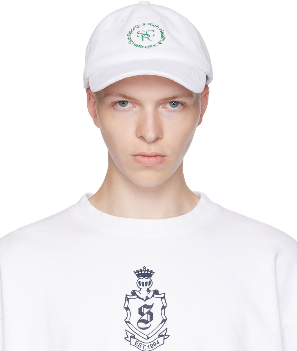 Шапка с козирка Sporty & Rich Sporty & Rich Sponge Baseball Cap Бяло | AC501WH, 0