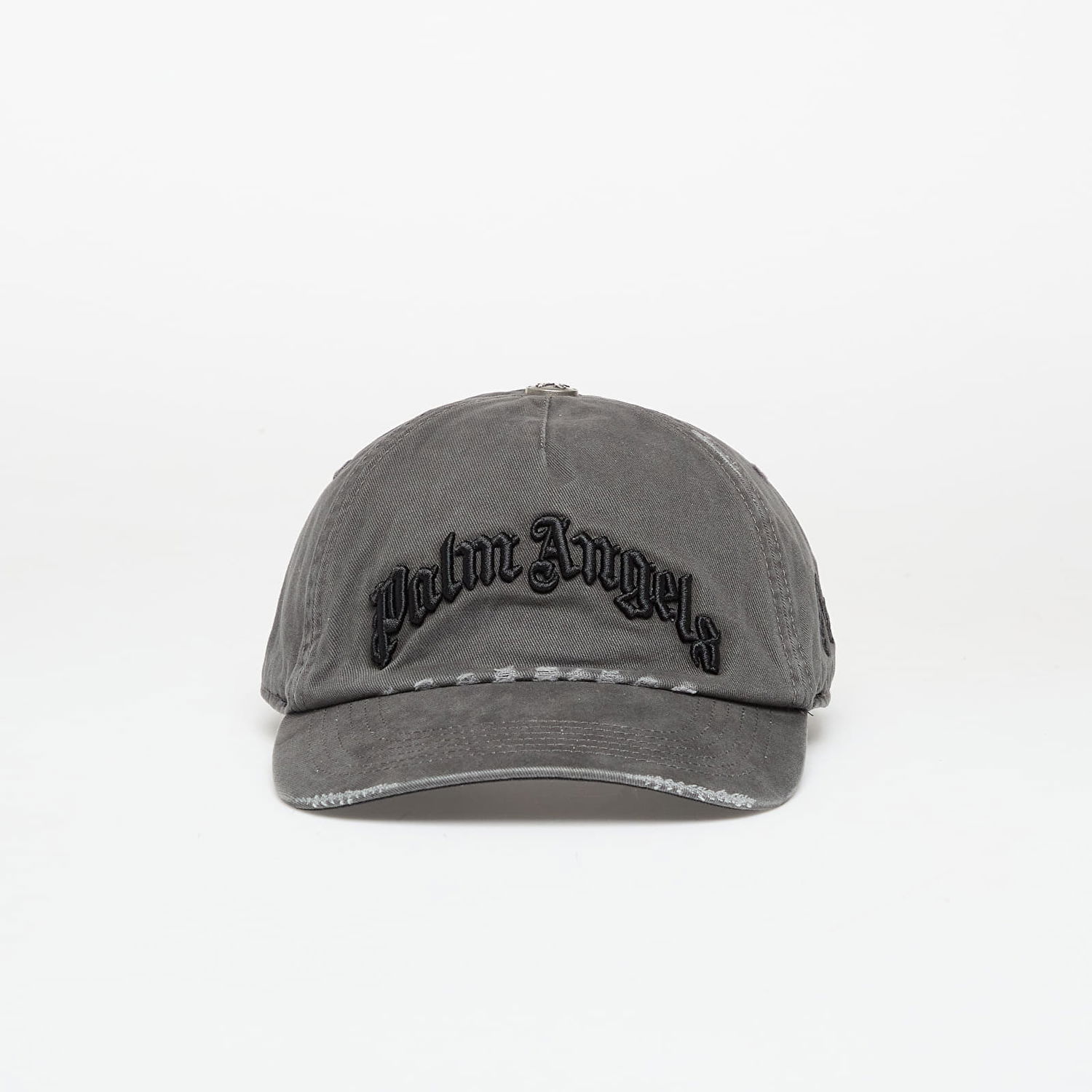 Шапка с козирка Palm Angels Curved Logo Distressed Cap Anthracite/ Black Universal Сиво | PMLB104F25FAB0071110, 0