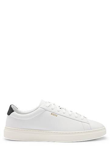 Облекло и аксесоари BOSS BOSS Polished Leather with Logo Details Бяло | 50536480, 1