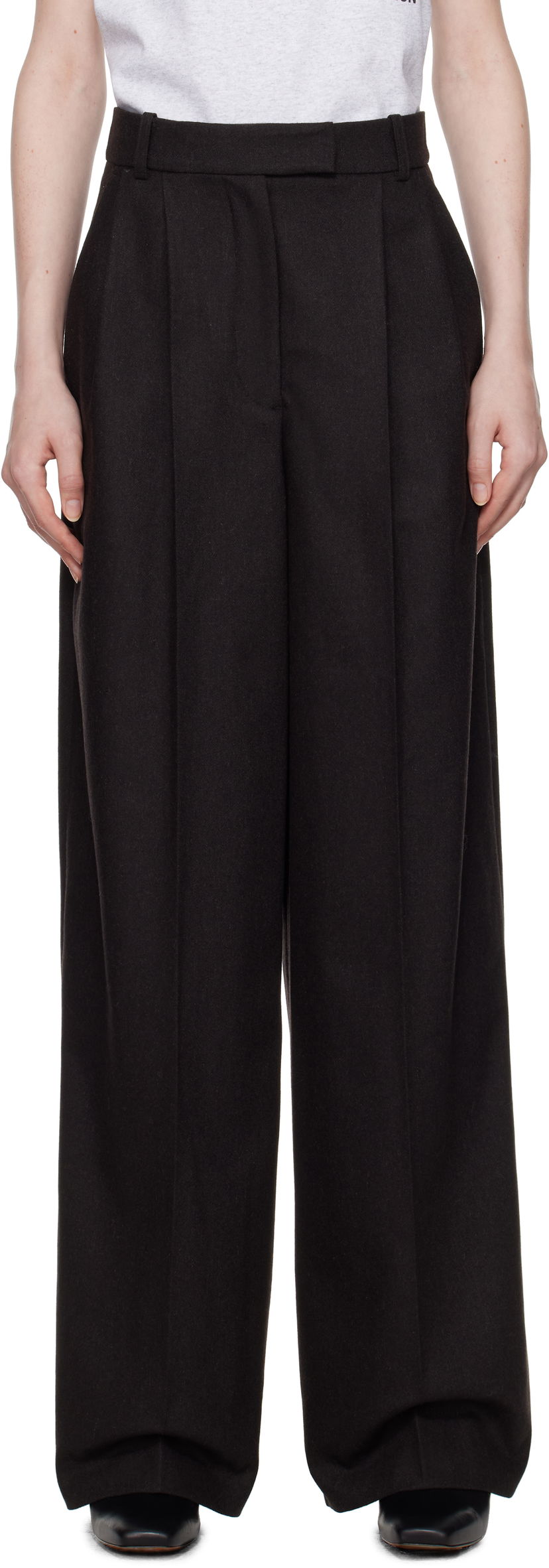 Панталони A.P.C. Anastasia Barbieri Edition Valesca Wide Leg Trousers Черно | WOARX-F08481