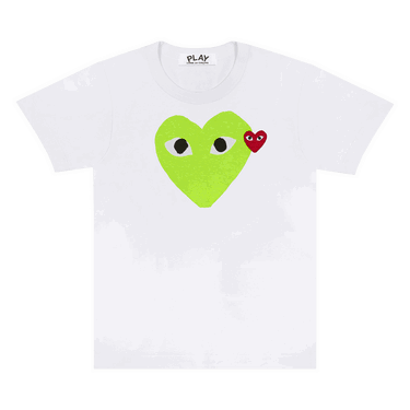Тениска Comme des Garçons PLAY Red Emblem Heart T-Shirt Бяло | AZ T106 051 3, 0
