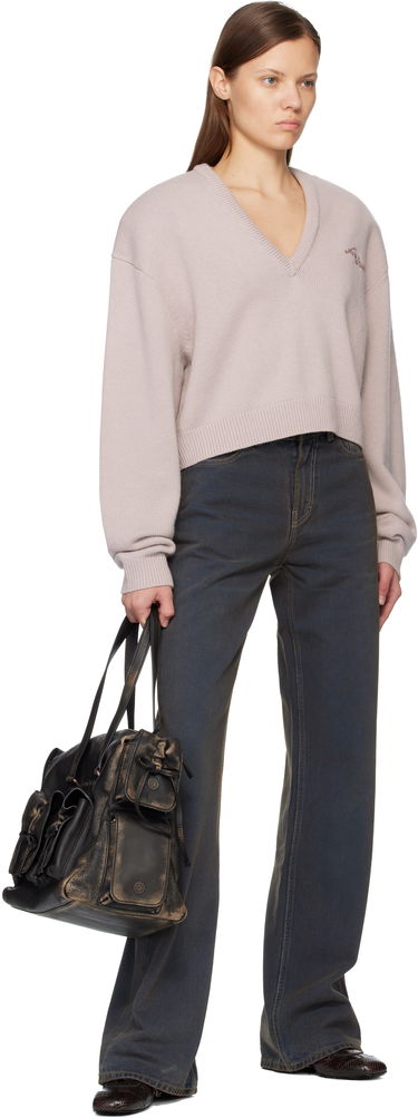 Пуловер Acne Studios Wool V-Neck Sweater Розово | A60625-, 3