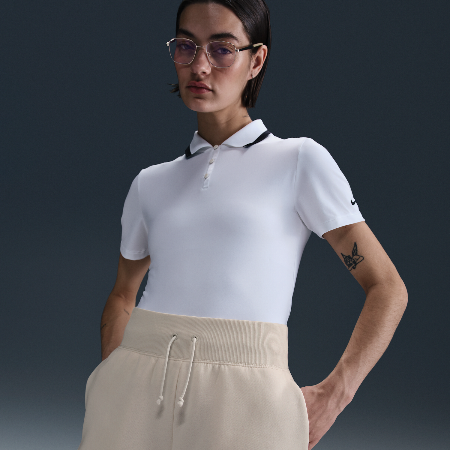 Суитчър Nike NikeCourt Phoenix Fleece High-Waisted Loose Fit Shorts Бежово | HQ0364-110, 1