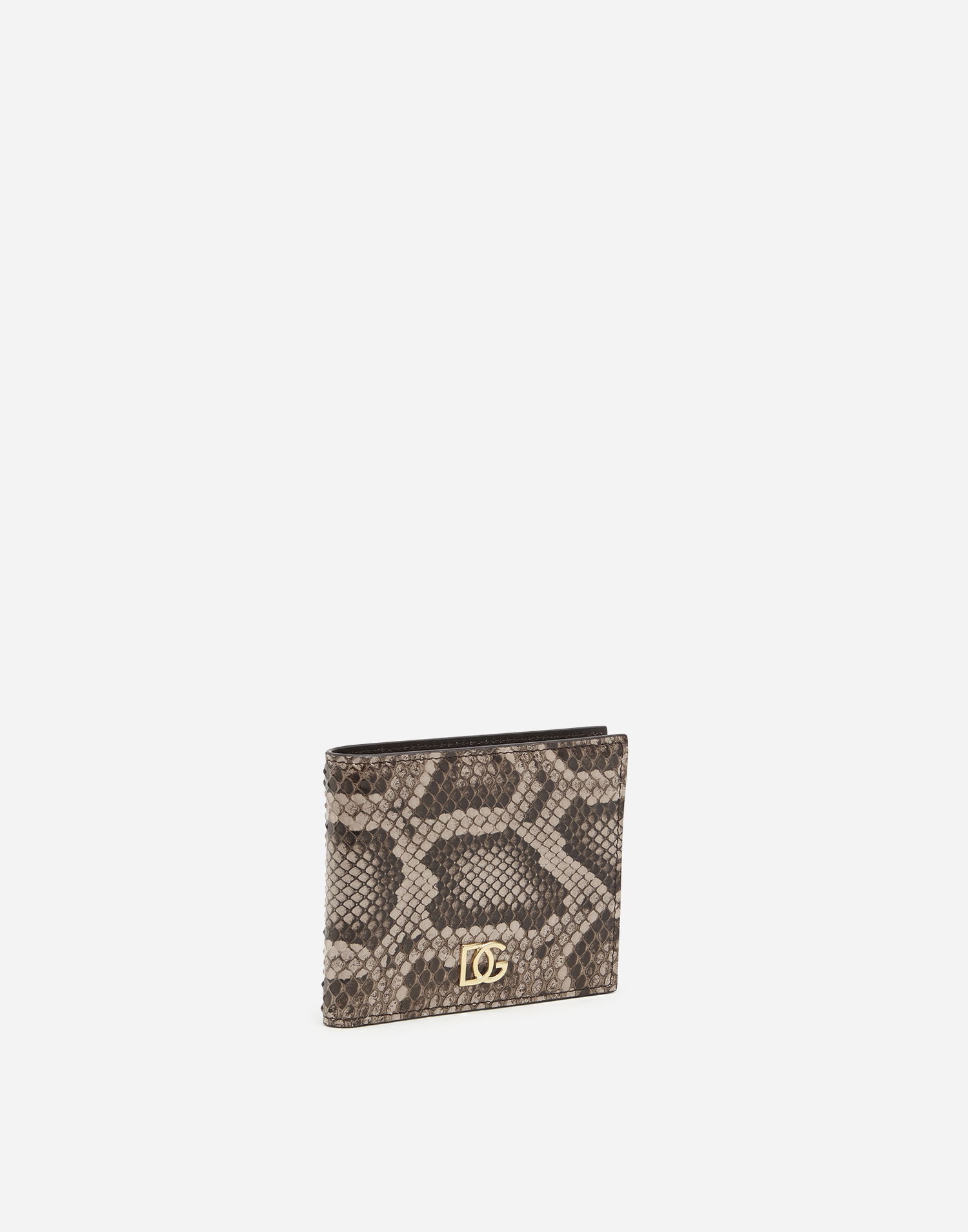 Портфейл Dolce & Gabbana Dolce & Gabbana Python Leather Bifold Wallet with Crossover DG Logo Бежово | BP2463A204387145, 1