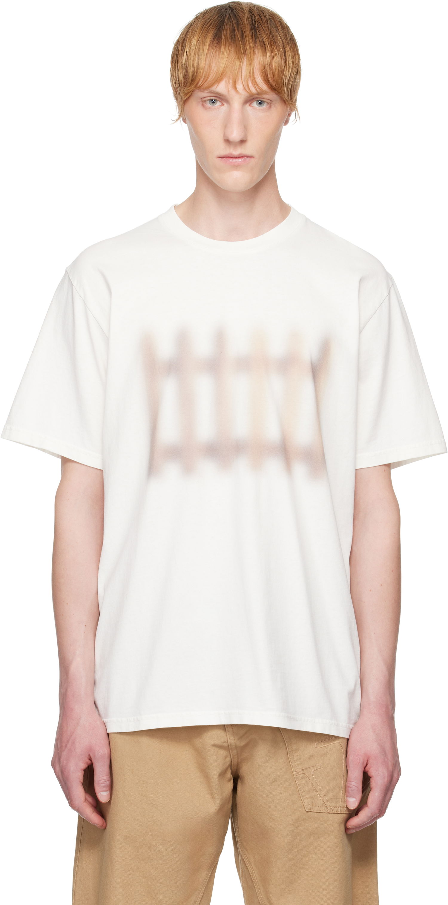 Тениска JW Anderson JW Anderson Fence Print T-Shirt Бяло | JT0292-PG1800, 0