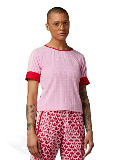 Тениска adidas Originals Adicolor 70s Knit Tee Розово | IK7845