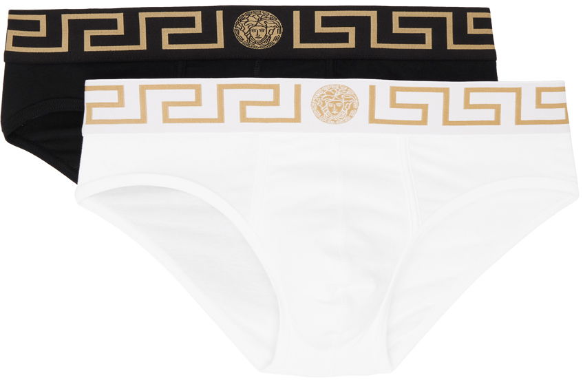 Бельо и чорапи Versace Two-Pack Greca Border Briefs Многоцветен | AU10180 A232741, 0