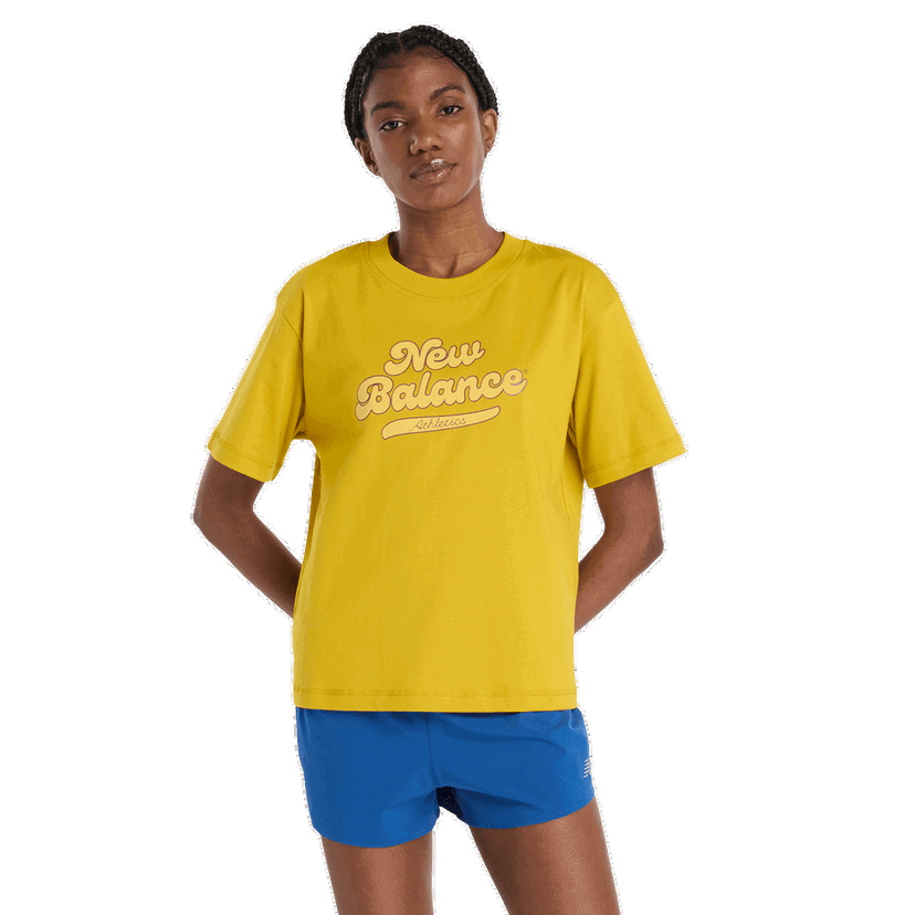 Тениска New Balance Athletics Legacy T-Shirt Жълто | WT53902-BQG