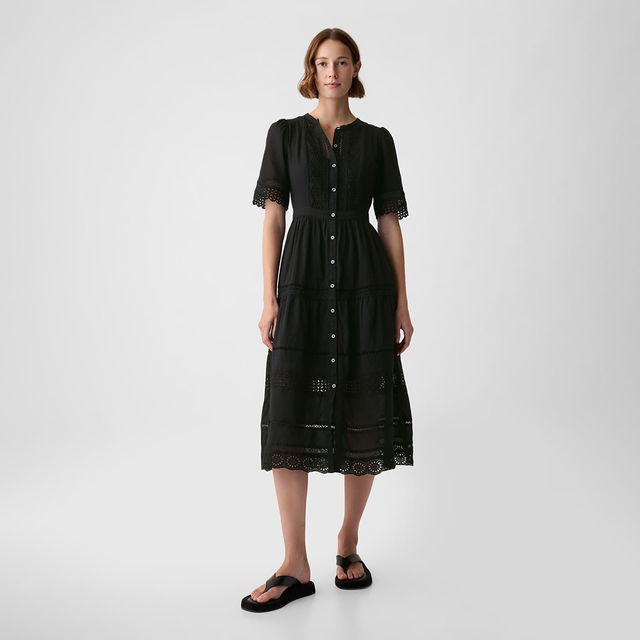 Dresses Shortsleeve Midi Dress Black