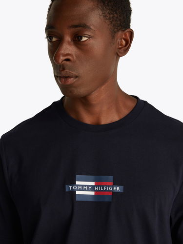 Тениска Tommy Hilfiger Tommy Hilfiger Flag Box T-Shirt Тъмно синьо | MW0MW38636DW5, 3