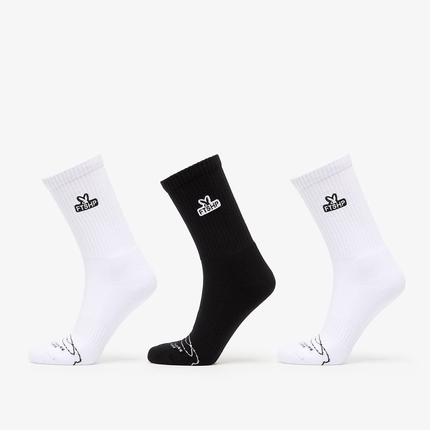 Чорапи Footshop Playboy x FTSHP Socks 3 Pack Black/ White Многоцветен | FTSHP_541, 0
