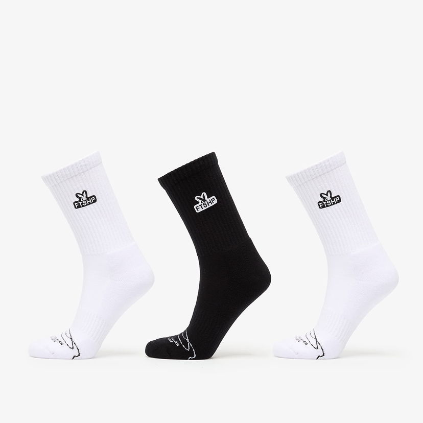 Чорапи Footshop Playboy x FTSHP Socks 3 Pack Black/ White Многоцветен | FTSHP_541