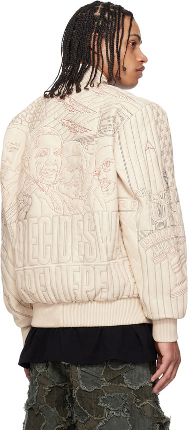 Яке бомбър Who Decides War Who Decides War Pelle Pelle Edition Monument Leather Jacket Бежово | 1131500019SS25, 2
