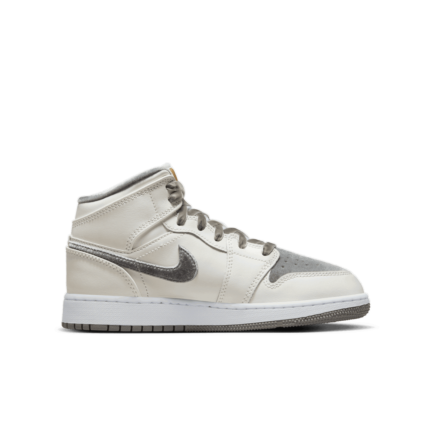 Кецове и обувки Jordan Air Jordan 1 Mid SE "Velvet Toe" GS Бяло | FB9899-100, 1